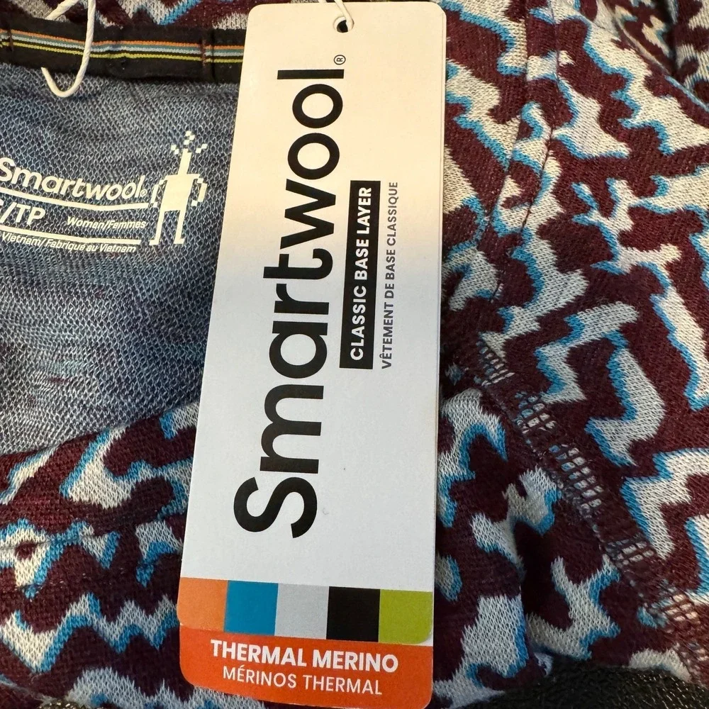 NEW Smartwool Classic Thermal Merino Base Layer Top Women's XS Purple Iris Retro - Picture 4 of 16